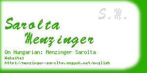 sarolta menzinger business card